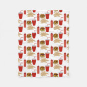 Fastfood Burger Fries Patroon Fleece Deken (Voorkant)