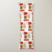 Fastfood Burger Fries Patroon Lichaamskussen (Voorkant Verticaal)