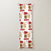 Fastfood Burger Fries Patroon Lichaamskussen (Achterkant (Verticaal))