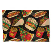 Fastfood Fiesta:  patroonisolatie Kussensloop (Voorkant)