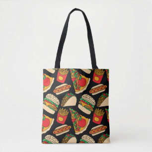 Fastfood Fiesta:  patroonisolatie Tote Bag