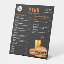 Fastfood Hamburger En Hotdog Menuprijzen