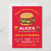 Fastfood Hamburger Fries Soda Verjaardag Kaart (Voorkant)