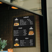 Fastfood hamburgers | Pizza | Fries Menu Lijst Zwa Poster