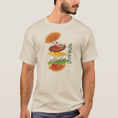 Fastfood Junkie Funny Cheeseburger Shirt (Voorkant)