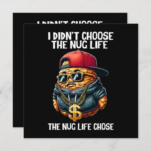 Fastfood nugget Ik heb niet gekozen voor het nugle (Voorkant / Achterkant)