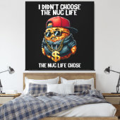 Fastfood nugget Ik heb niet gekozen voor het nugle Canvas Afdruk (Insitu (Slaapkamer))