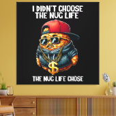 Fastfood nugget Ik heb niet gekozen voor het nugle Canvas Afdruk (Insitu (Woonkamer))