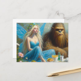 Fastfood picknick met Sasquatch en de fee Briefkaart