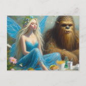 Fastfood picknick met Sasquatch en de fee Briefkaart (Voorkant)