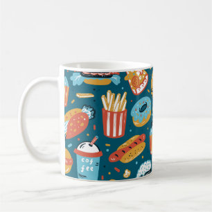 Fastfood pictogrammen:  Doodles Koffiemok