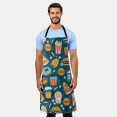 Fastfood pictogrammen:  Doodles Schort (Gedragen)