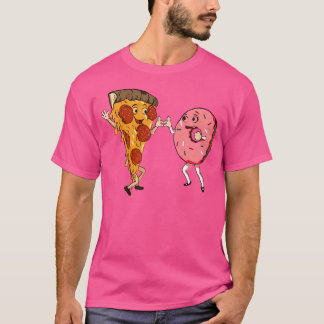 Fastfood, pizza en donut t-shirt