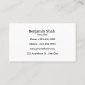 Fastfood Pizza logo Visitekaartje (Achterkant)