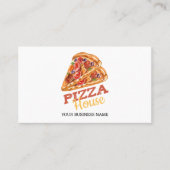 Fastfood Pizza logo Visitekaartje (Voorkant)
