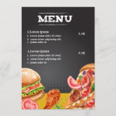Fastfood restaurant eten menu (Voorkant)