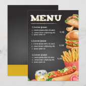 Fastfood restaurant menu (Voorkant / Achterkant)