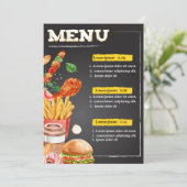 Fastfood restaurantmenu menu (Staand voorkant)