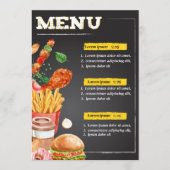 Fastfood restaurantmenu menu (Voorkant)