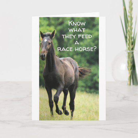 ***FASTFOOD VOOR HET PAARD** KRIJG WAT IK WIL OOK! KAART (Voorkant)