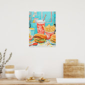 fastfoodartikelen poster (Keuken)