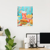 fastfoodartikelen poster (Thuiskantoor)