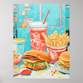 fastfoodartikelen poster