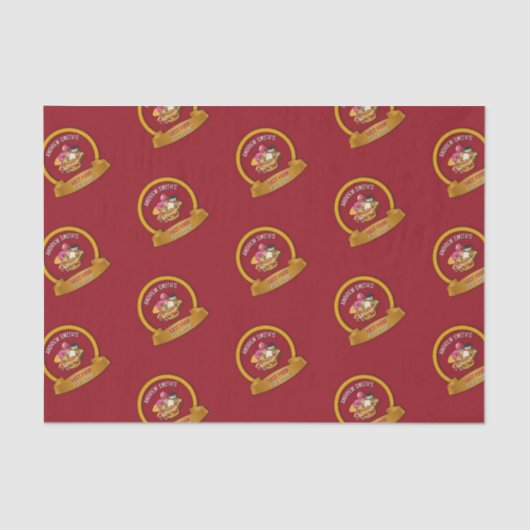 Fastfoodproducten Verpakking Aangepaste Logo Patro Tissuepapier (Voorkant)