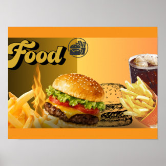 Fastfoodrestaurant Burgerposter - Heerlijke maalti Poster