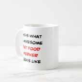 fastfoodwerker, geweldige koffiemok (Voorkant links)