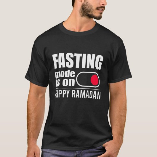 Fasting Mode staat op Happy Ramadan 2022 Costume 3 T-shirt (Voorkant)