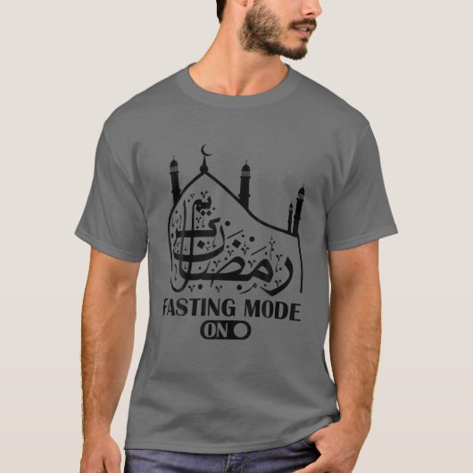 Fasting Mode staat op Happy Ramadan T-shirt (Voorkant)