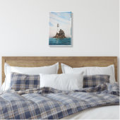 Fastnet Lighthouse, Cork, Ierland Canvas Afdruk (Insitu (Slaapkamer))