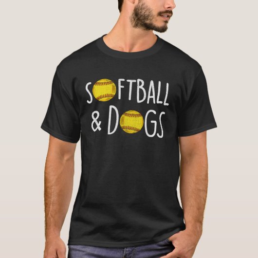 Fastpitch Dog   Softball T-shirt (Voorkant)