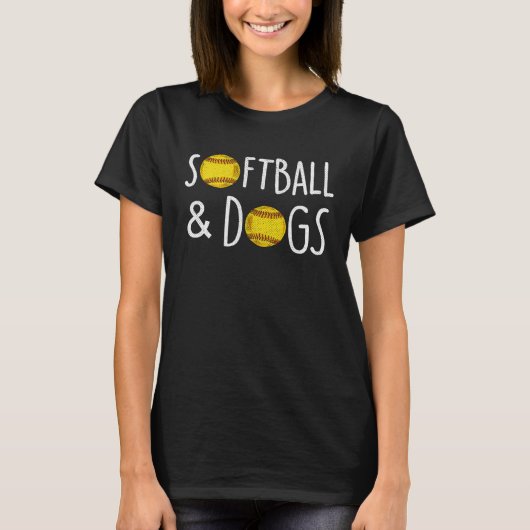 Fastpitch Dog Softball T-shirt (Voorkant)
