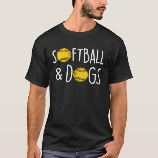 Fastpitch Dog Softball T-shirt (Voorkant)