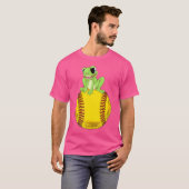 Fastpitch Frog Funny Softball T-shirt (Voorkant volledig)