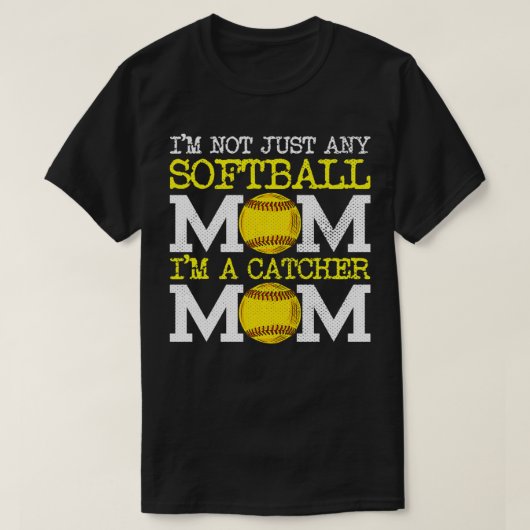 Fastpitch mam Funny Softball Catcher T-shirt (Design voorkant)