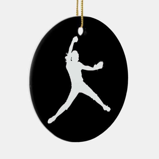 Fastpitch Ornament met naam Black (Rechts)