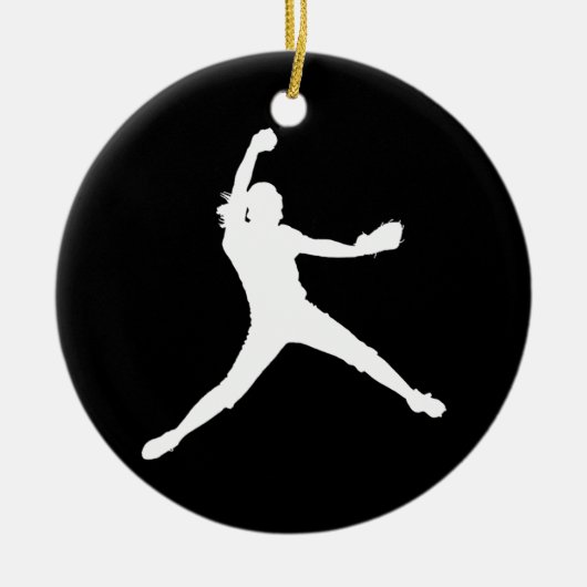 Fastpitch Ornament met naam Black (Voorkant)