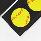 Fastpitch Player Softball & Hearts Fleece Blanket (Hoek)