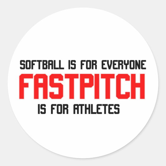 FastPitch Ronde Sticker (Voorkant)