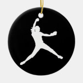 Fastpitch Silhouette Ornament Black (Voorkant)