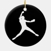 Fastpitch Silhouette Ornament Black (Achterkant)