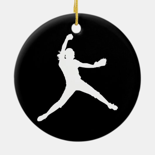 Fastpitch Silhouette Ornament Black (Achterkant)