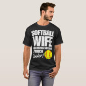 Fastpitch Softbal Coach Echtgenote T-shirt (Voorkant volledig)