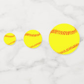 Fastpitch Softbal Feest Tafel Confetti (Achterkanten)