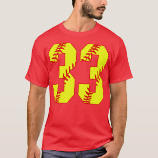 Fastpitch Softbal Nummer 33 33 Softbal Shirt Jer