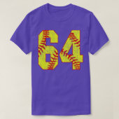Fastpitch Softbal Nummer 64 64 Softbal Shirt Jer (Design voorkant)