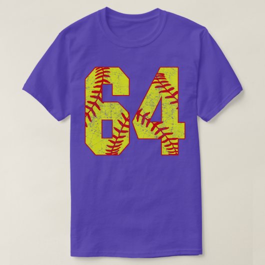 Fastpitch Softbal Nummer 64 64 Softbal Shirt Jer (Design voorkant)